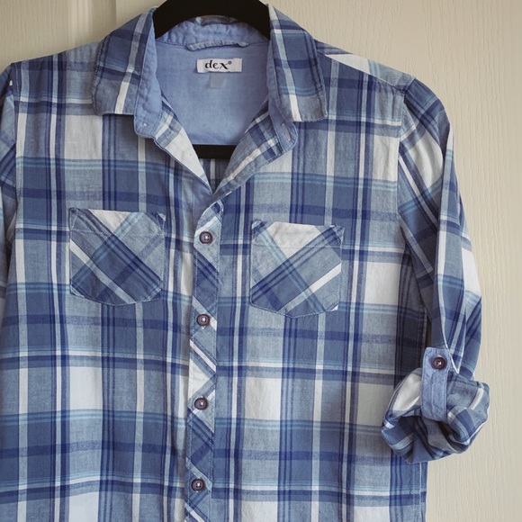 Boy’s Dex Plaid Cotton Shirt - Picture 5 of 6